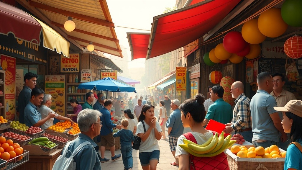 A Dapper Detective Cat in the Market