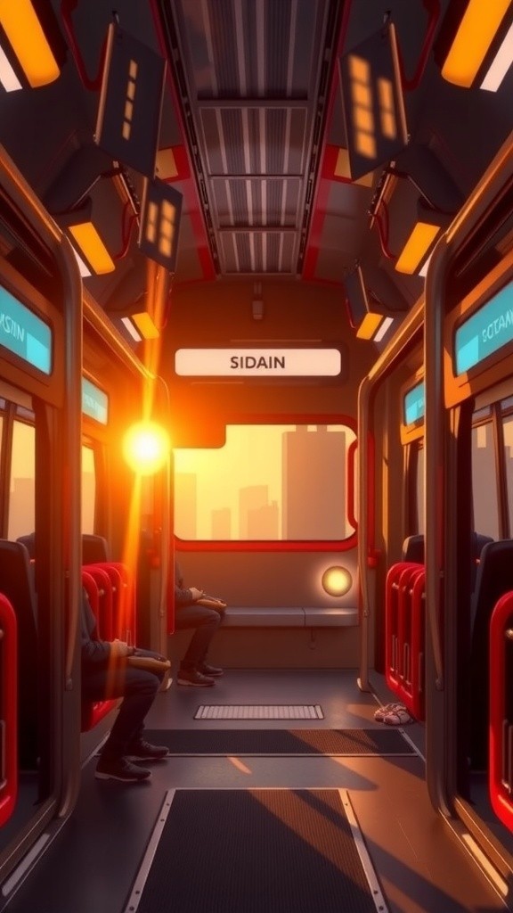 بس میں دلچسپ سین کے لیے تصویر بنائیں!