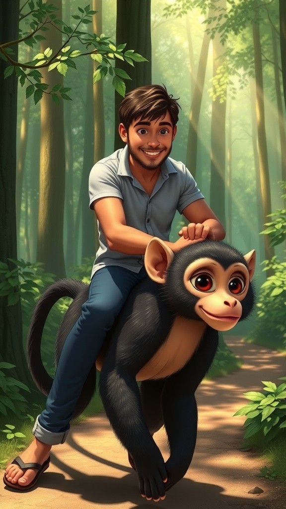 مزاحیہ گدھا اور بندر کا سفر