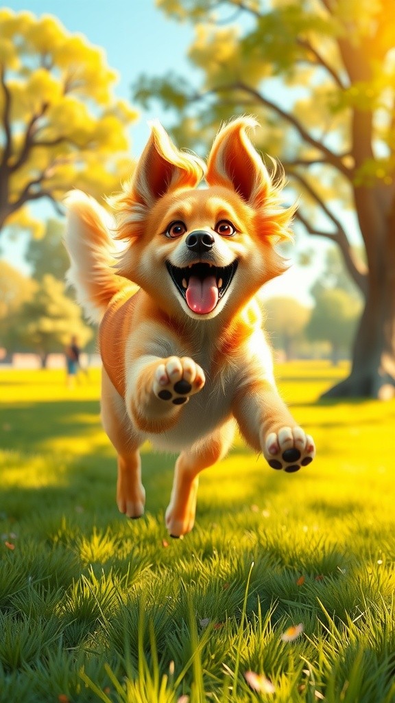 A Dog Jumping for Food