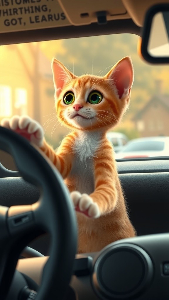 Muffin the Cat Drives!