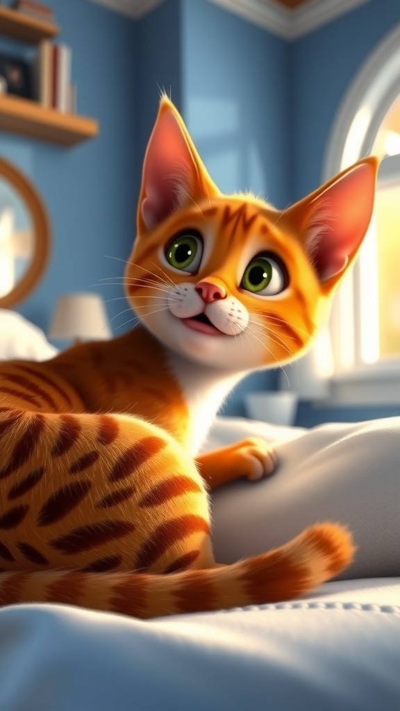 Cat Wakes Up and Turns Off Alarm