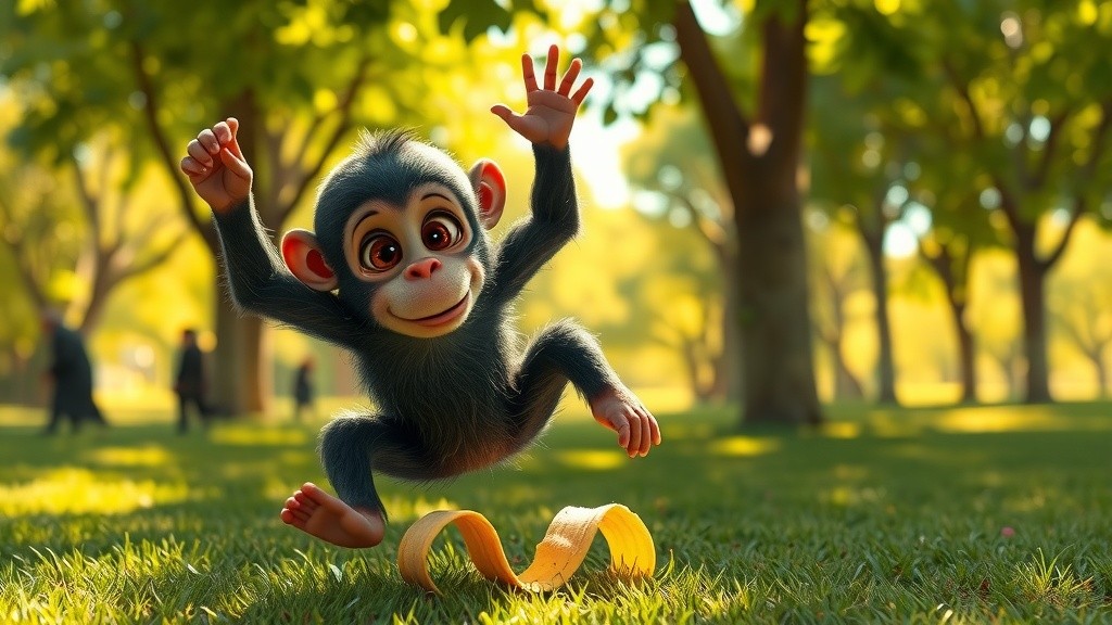The Banana Slip-Up: A Bouncy Bunny's Clever Comeback!