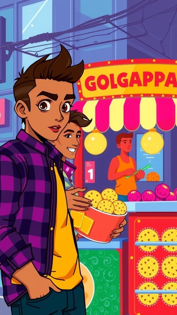 गोलगप्पे की प्रतियोगिता: राजू और मोहन की कहानी