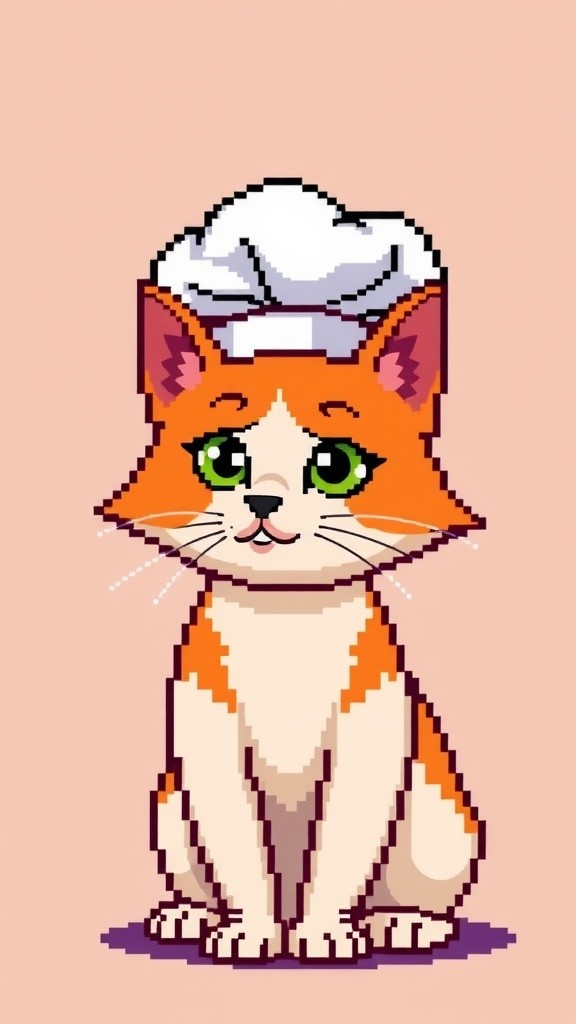 Culinary Charm: Chef Cat's Tomato Tactics