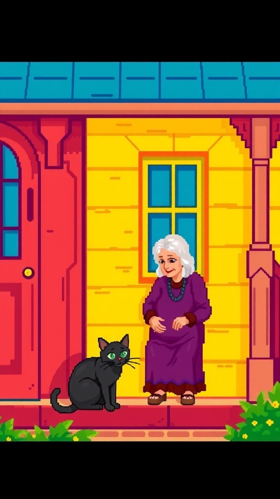 Persahabatan Kucing dan Wanita Tua