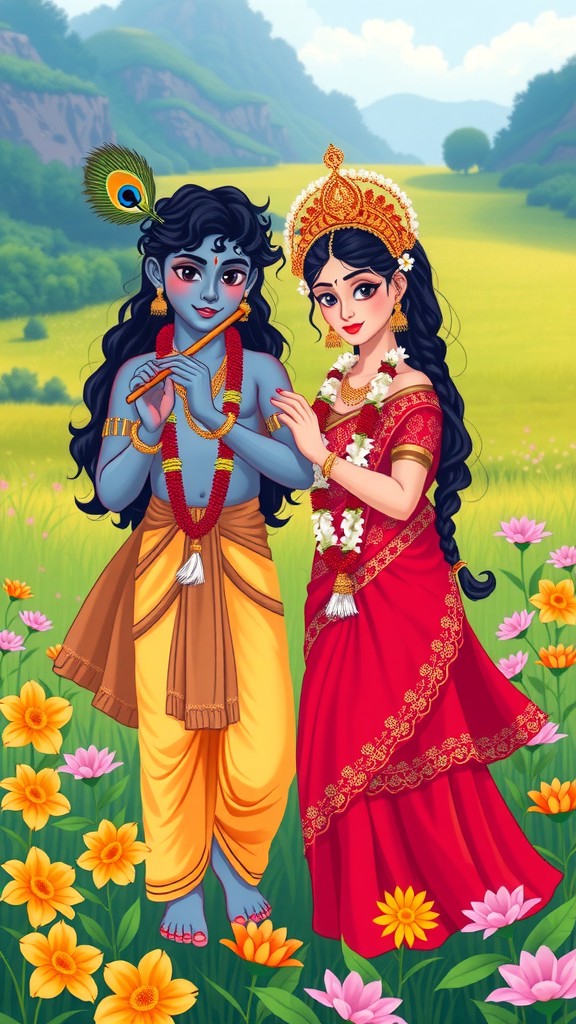 Krisna aur Radha ki Khushiyo Bhari Pal
