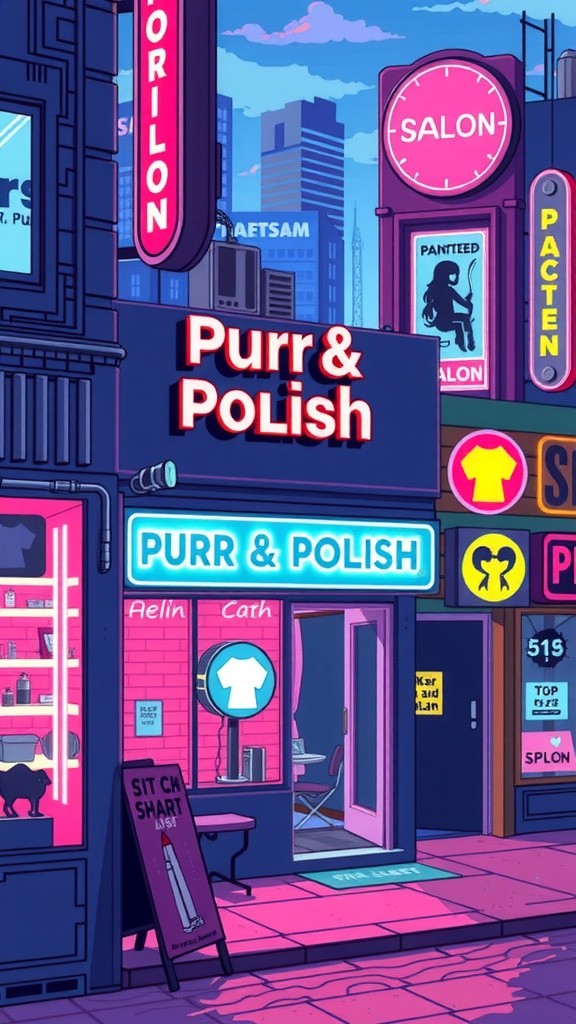 Purr & Polish: A Neon Catventure!