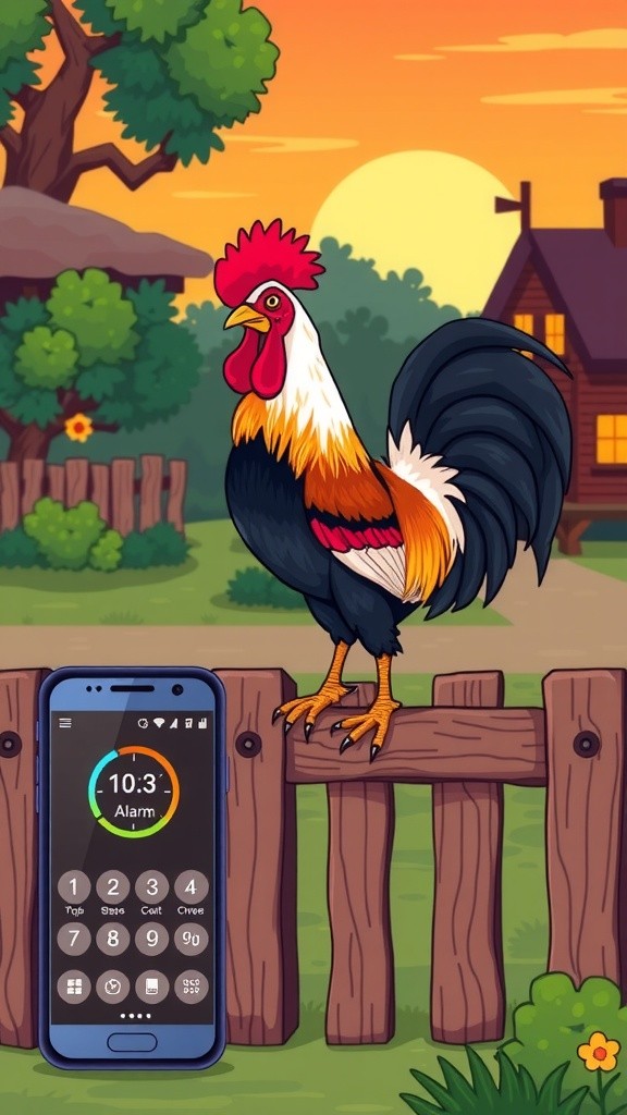 मुर्गे का स्मार्ट अलार्म ऐप!