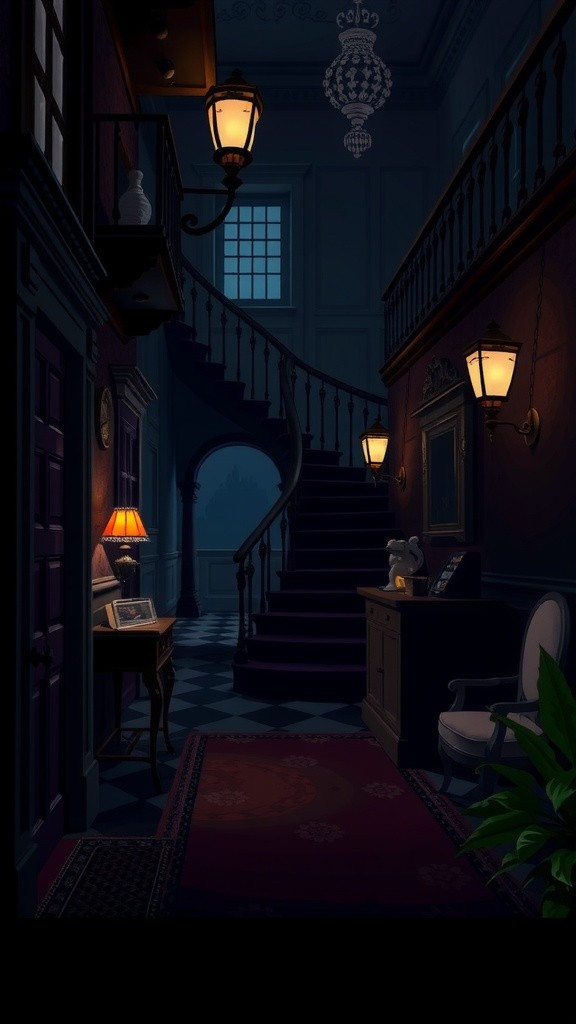 Shadows of the Gothic Hotel: A Lantern's Journey