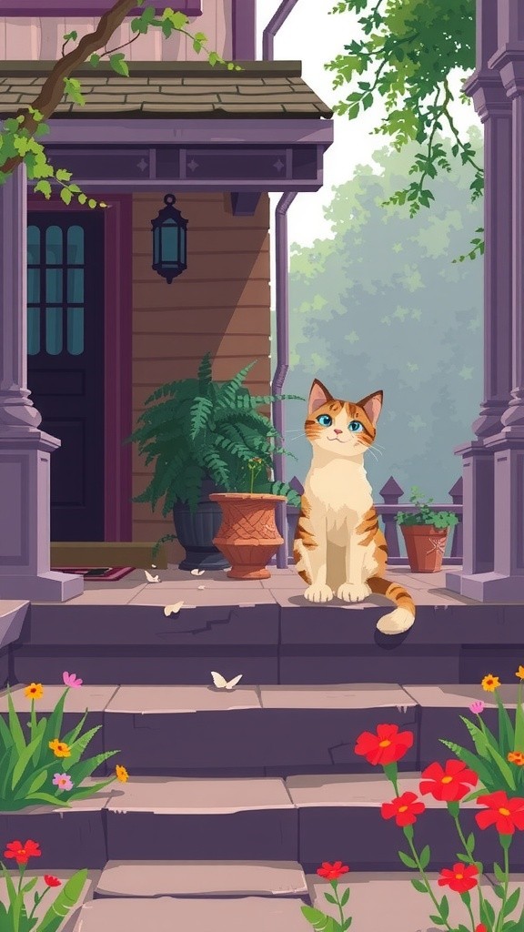 From Stray to Stay: An Old Lady's Feline Friendship