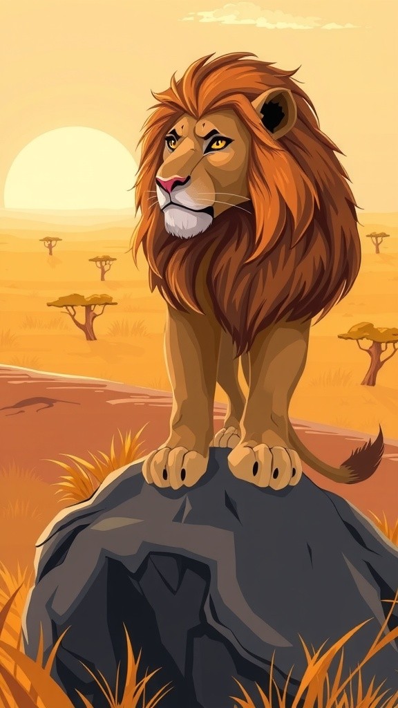 The Lion's Journey to Survival with a Tiny Bird