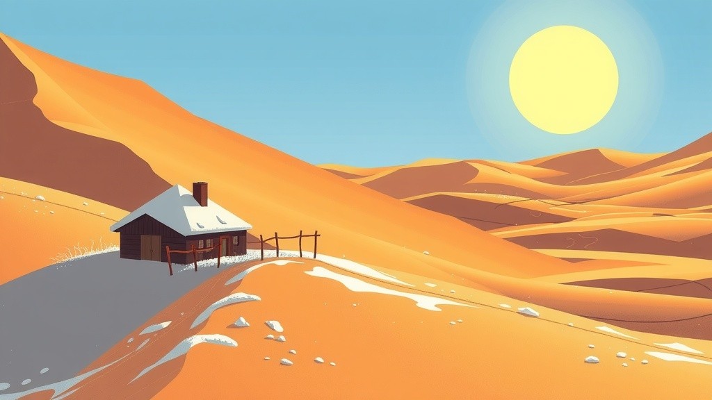 रेगिस्तान में बर्फ का घर