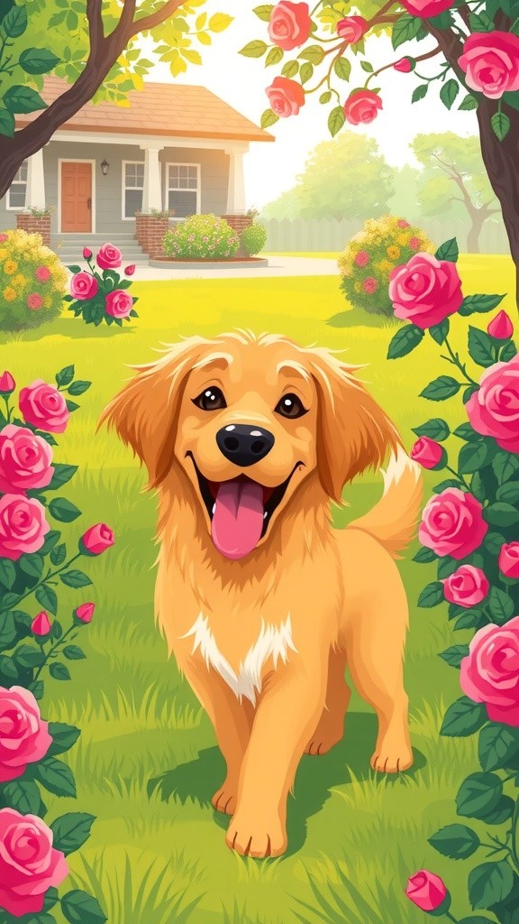 Dog Plays with Alien Near UFO in Garden