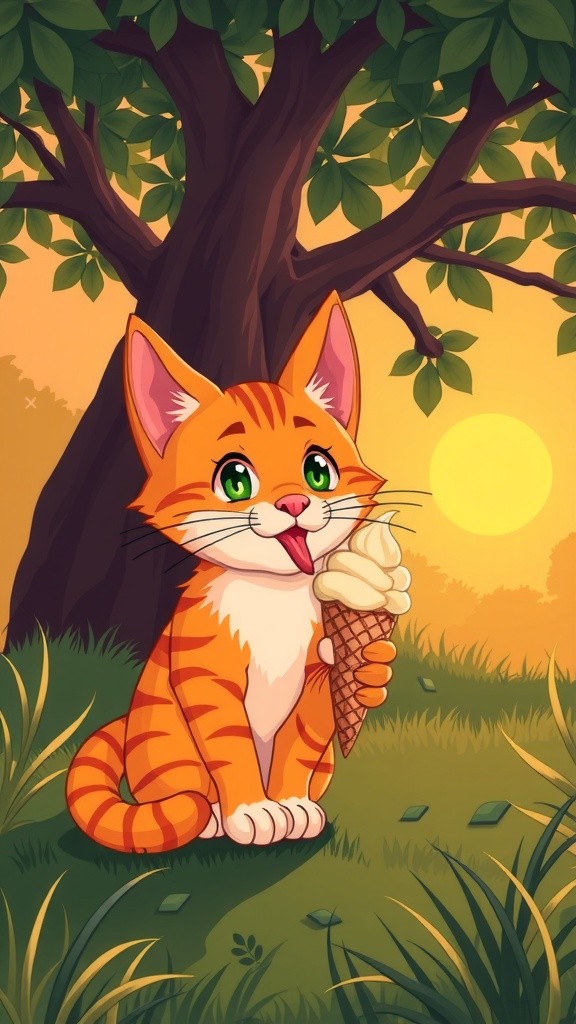 Sunset Flavors: An Ice Cream Adventure with Milo and Luna