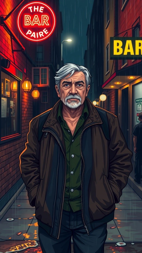 Rainy Revelry: A Darkly Humorous Night