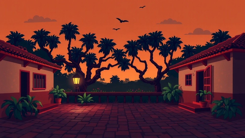 The Lamp in the Courtyard