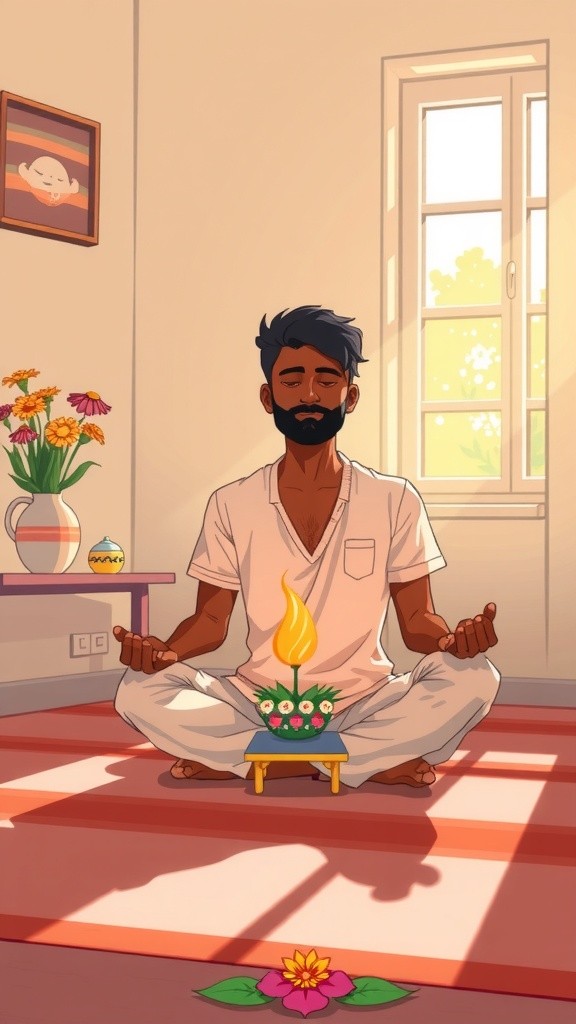 Raghav Worships Lord Hanuman