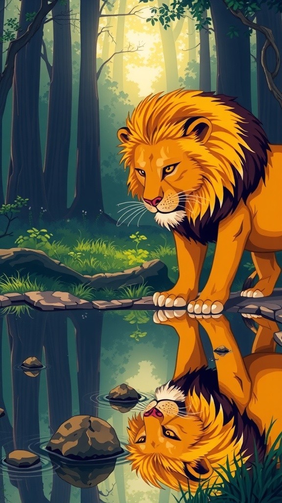 The Wise Rabbit and the Angry Lion