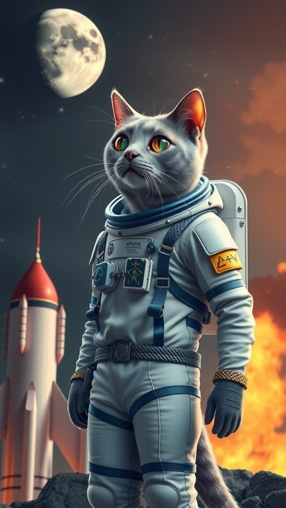 Captain Whiskers: The First Cat to the Moon