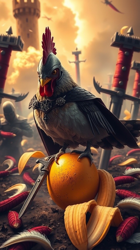 Clucking Chaos: The Epic Chicken Battle