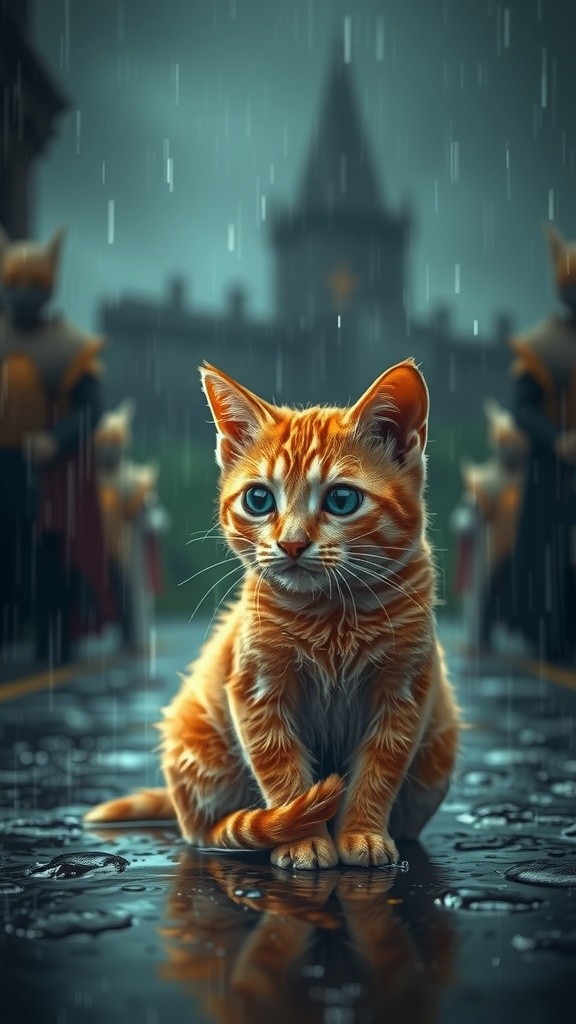Stormy Friendship: The Cat and the Puppy