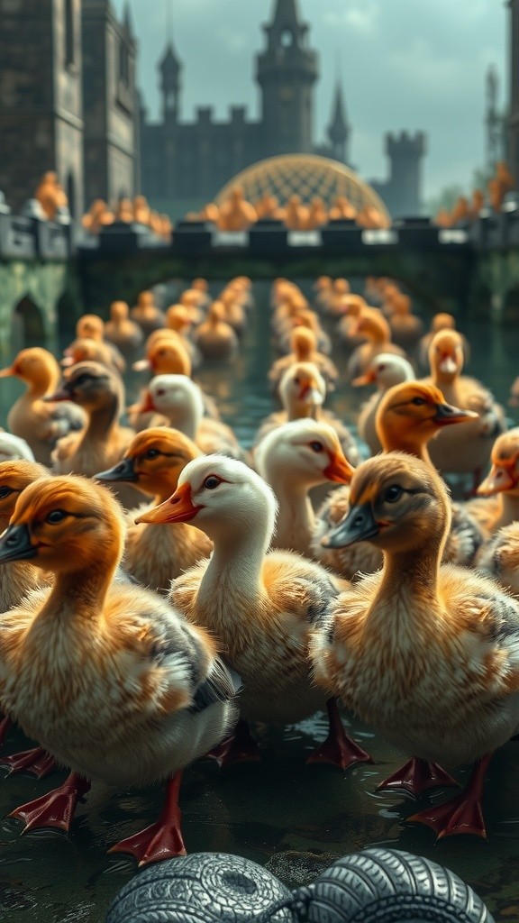 Kumpulan Bebek dan Elang