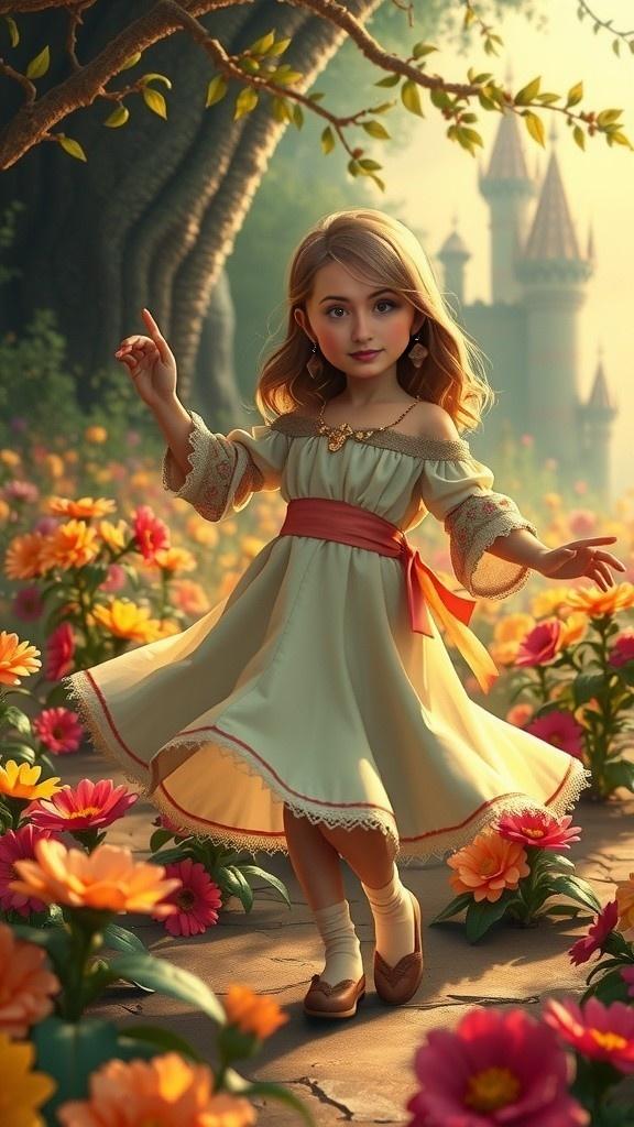 Dance of Joy in a Dreamy Meadow