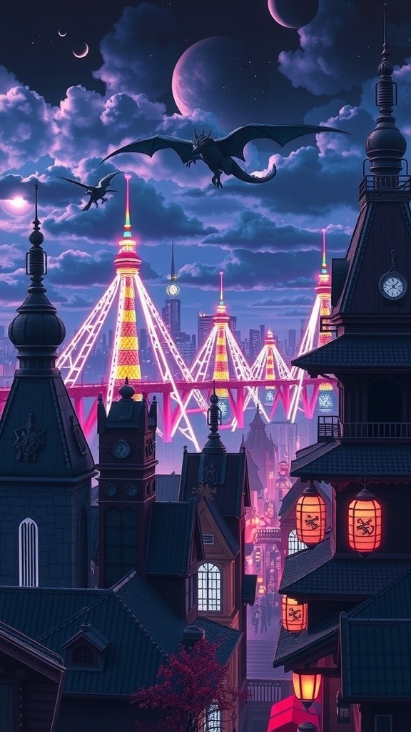 Nighttime Secrets: A Girl's Magical Awakening in Tokyo