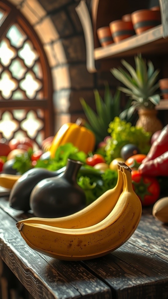 Banana Brilliance: The Proud Chef's Playful Pick!