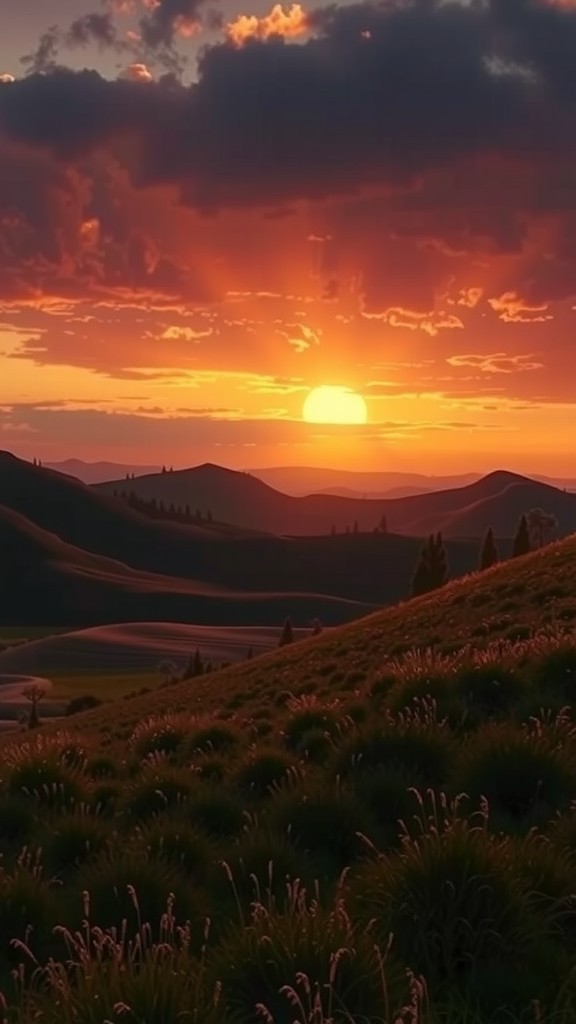 A Serene Encounter: Alien and Child's Connection at Sunset