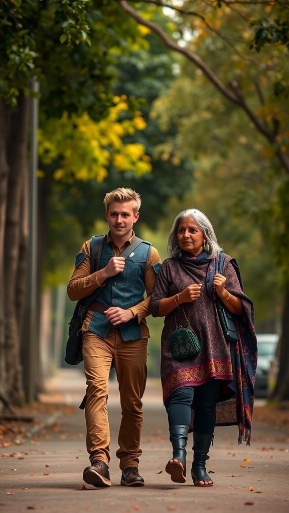 A Boy, His Grandmother, and a Monkey at the Park