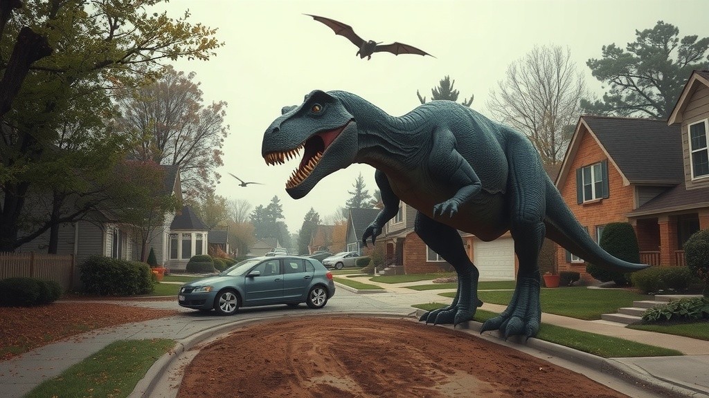 What If Dinosaurs Roamed Our Streets Today?
