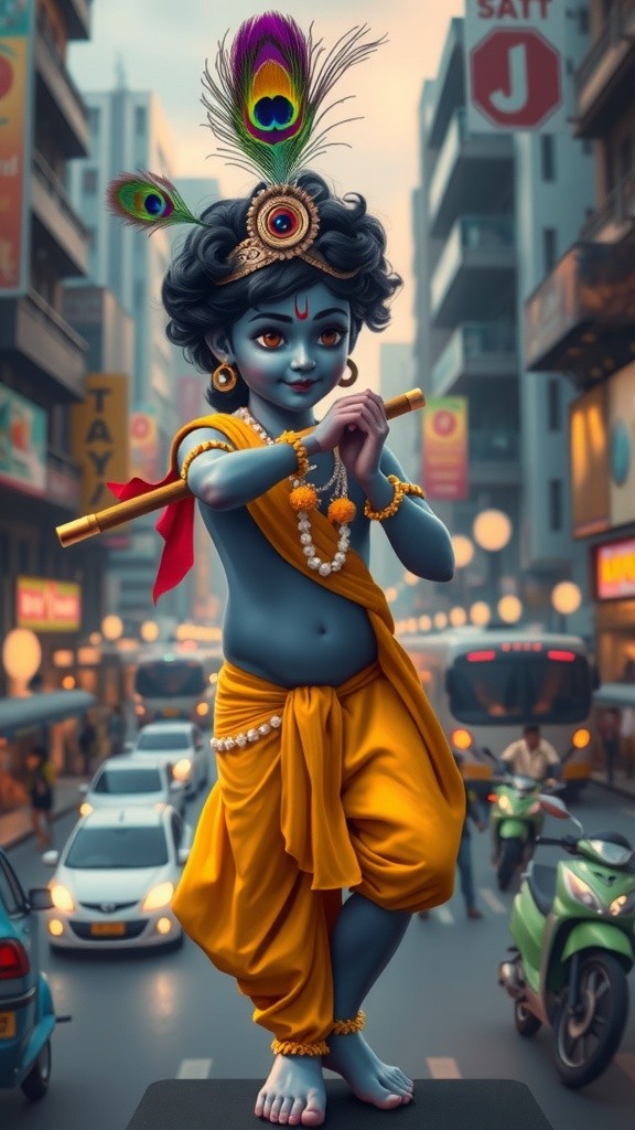 Little Krishna's Pizza Adventure