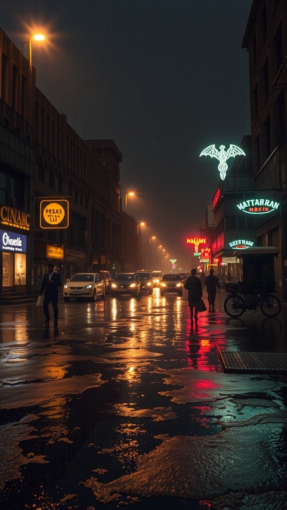 Chai Under Neon Rain: A Karachi Tale