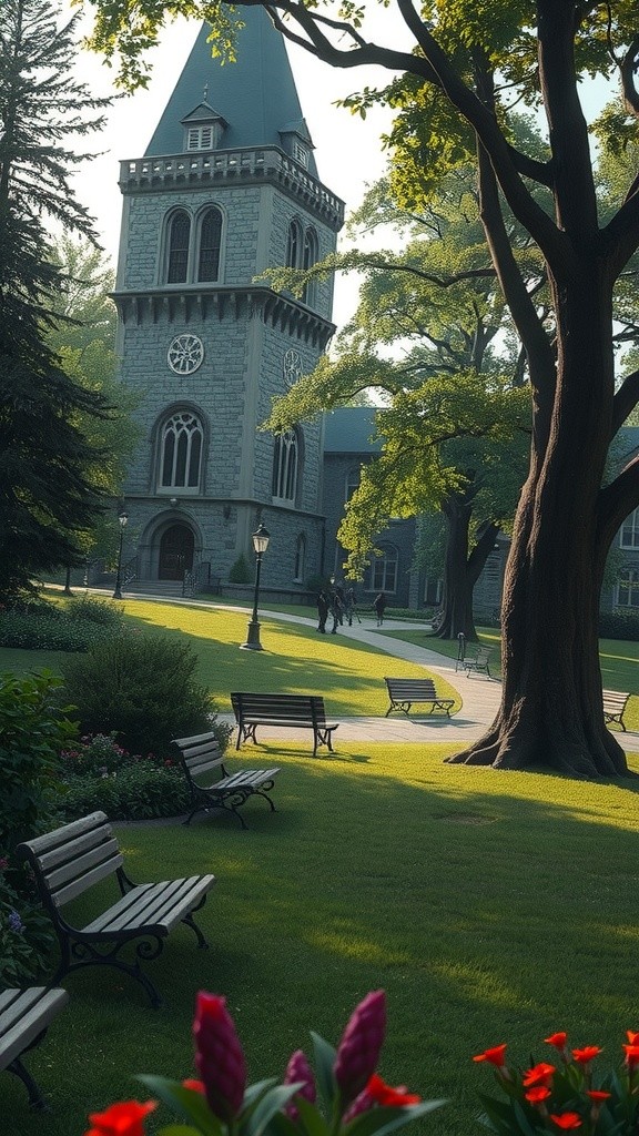 A Moment in the Campus Garden