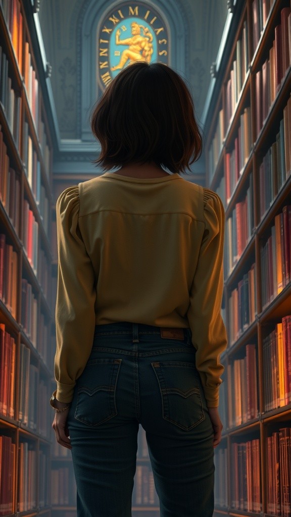 A Library Encounter: From Rain to Mystery