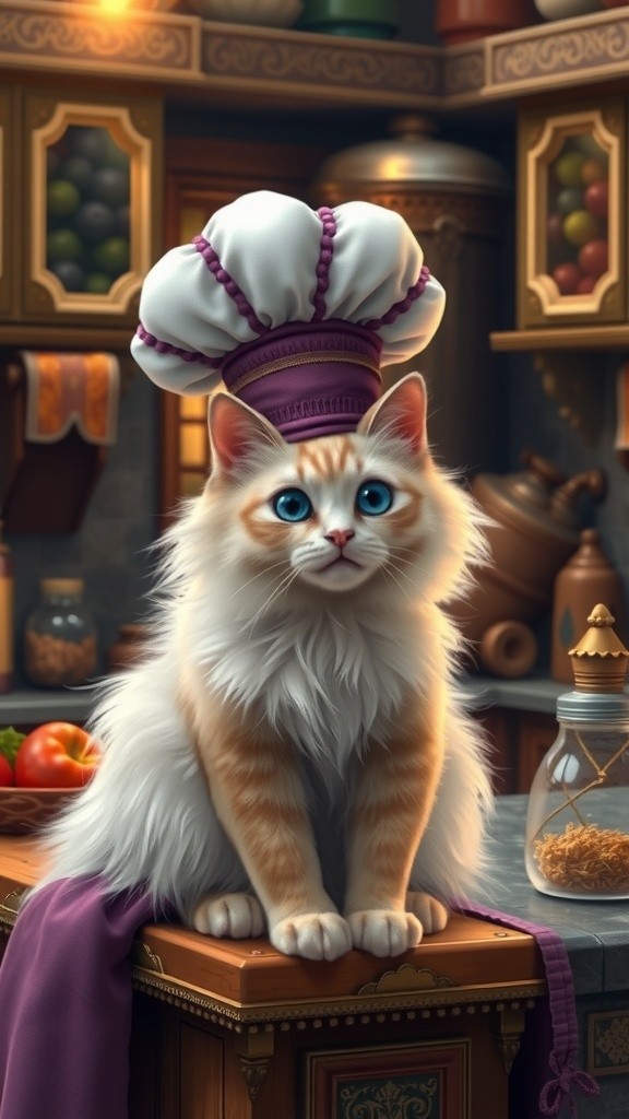 Cat Cooking Seafood Boil