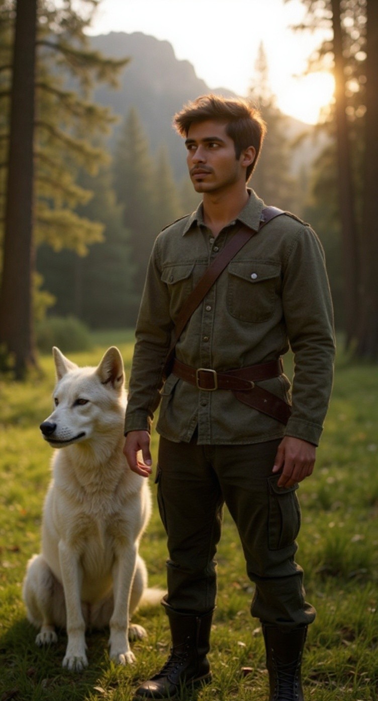 The Boy and His Black Wolf