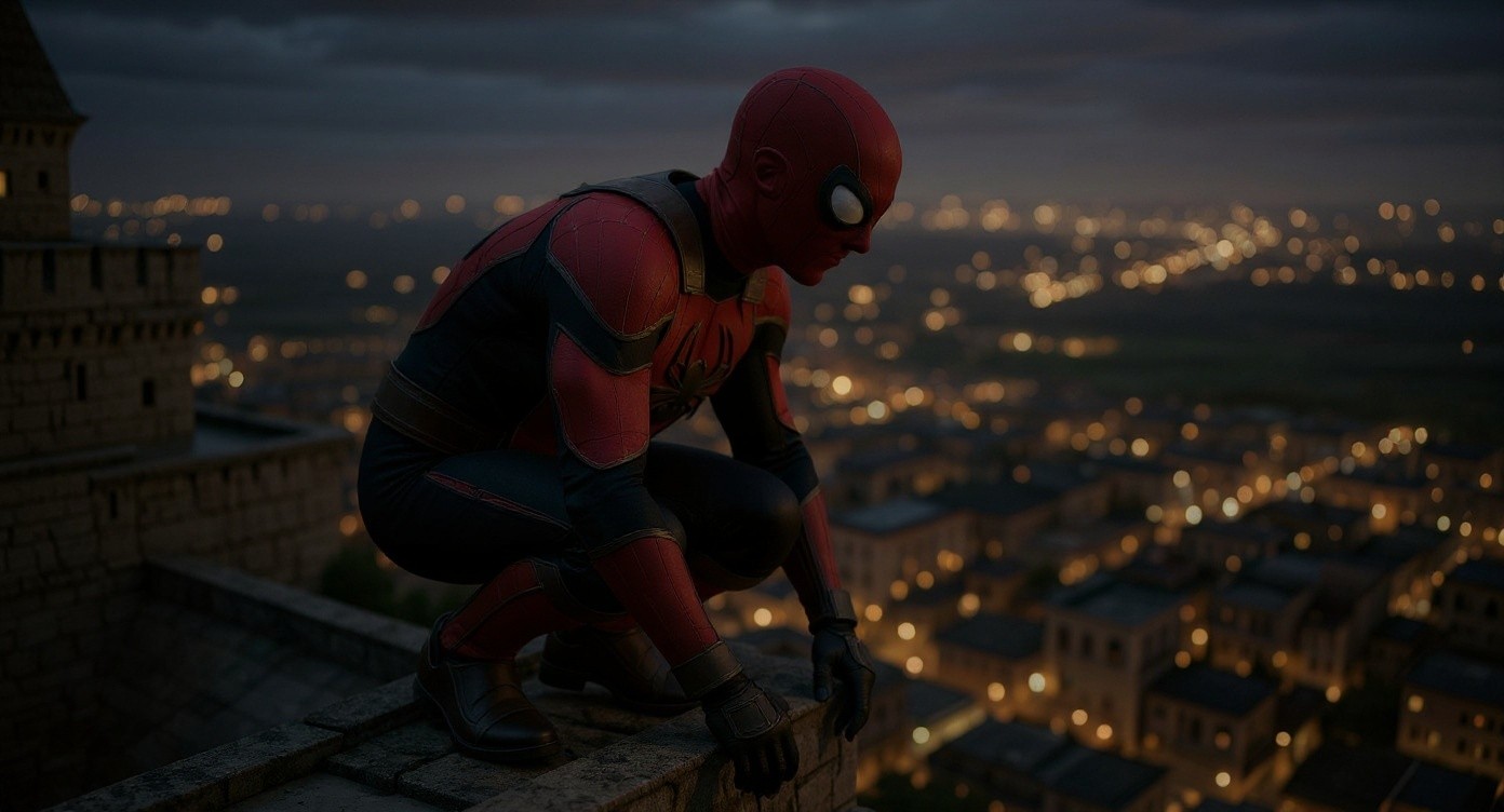 Cityscape Heroes: A Night of Action with Spider-Man and Spider-Girl