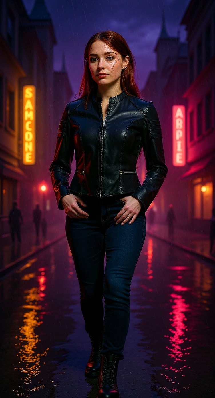 Neon Rain: A Cinematic Journey Through the Night