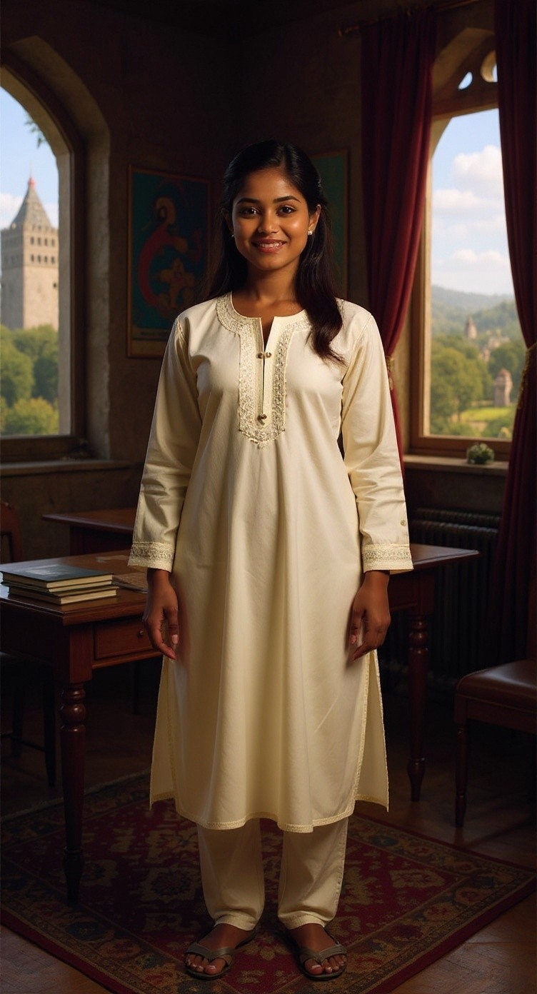 Embracing Heritage: Aanya in Her Shalwar Kameez