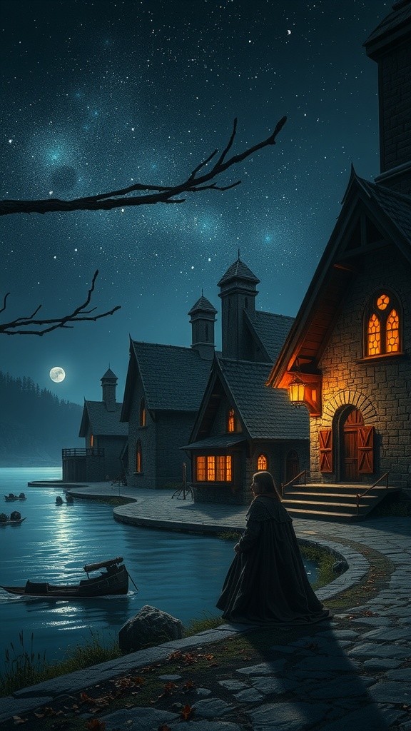 The Lantern's Whisper: A Starry Night's Journey