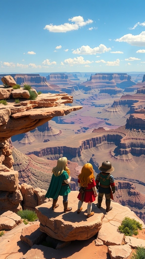 Canyon Selfie Adventure with Whimsical Friends!