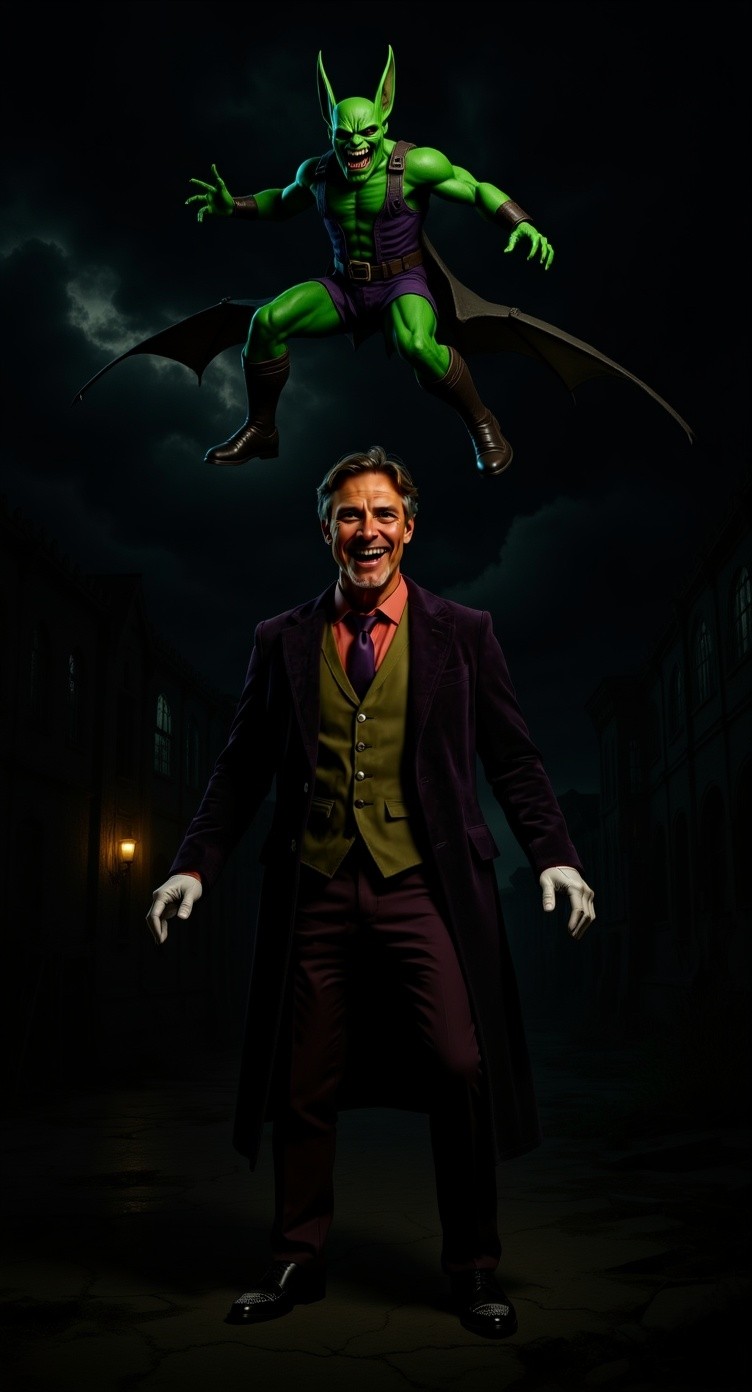 Batman and Spider-Man vs. Joker and Green Goblin