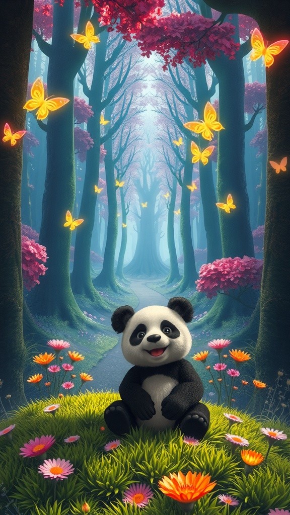 Petualangan Ceria Panda Kecil di Hutan Ajaib