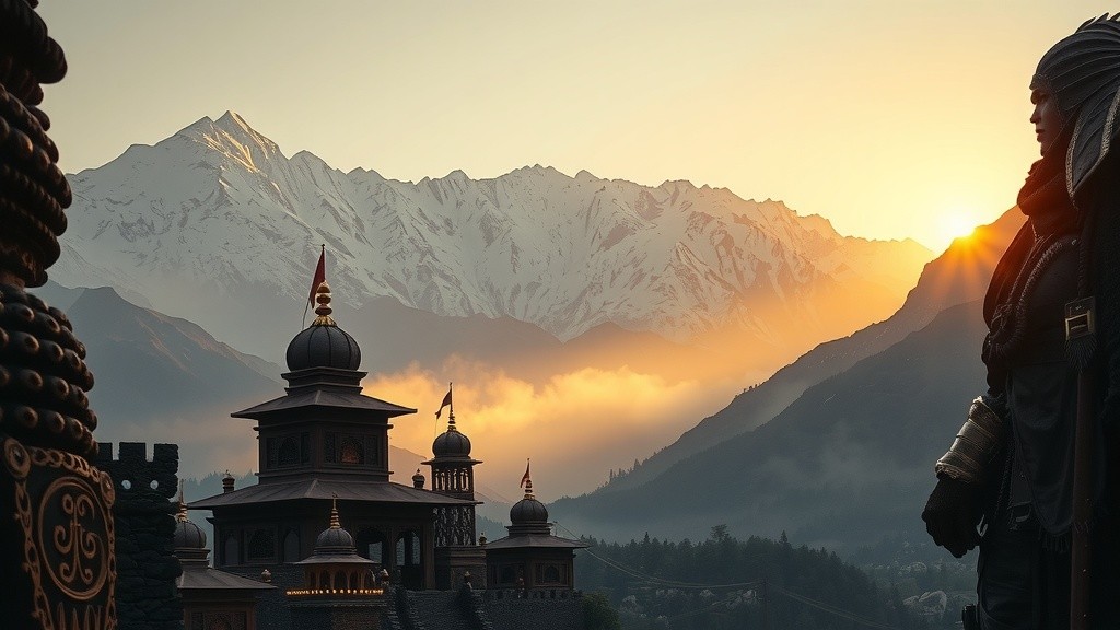Cinematic Sunrise: A Spiritual Journey Over the Himalayas