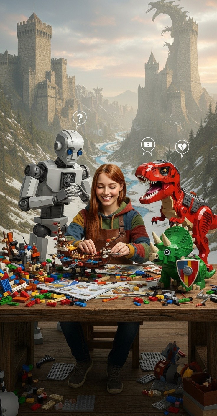 Petualangan Alex dan Bot di Dunia Dinosaurus Lego