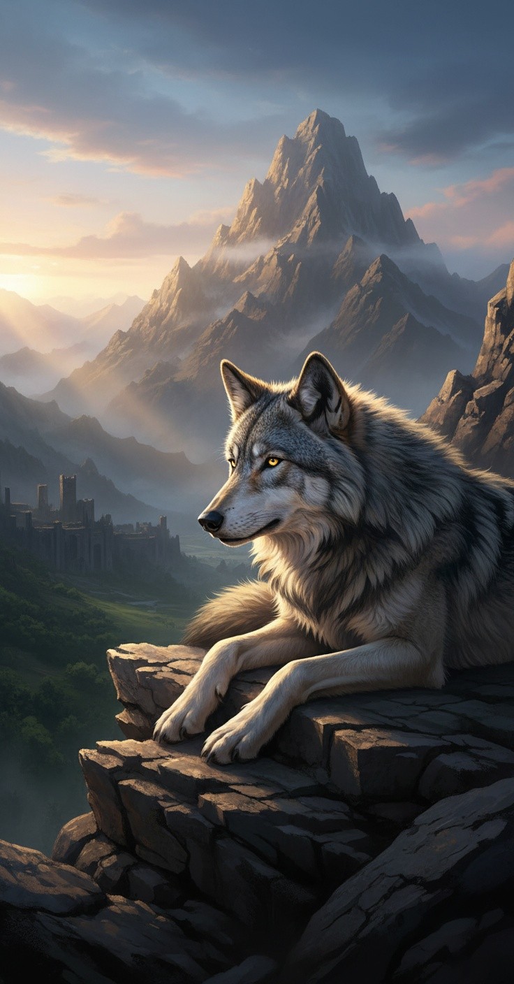 Luna: The Silver-Gray Wolf