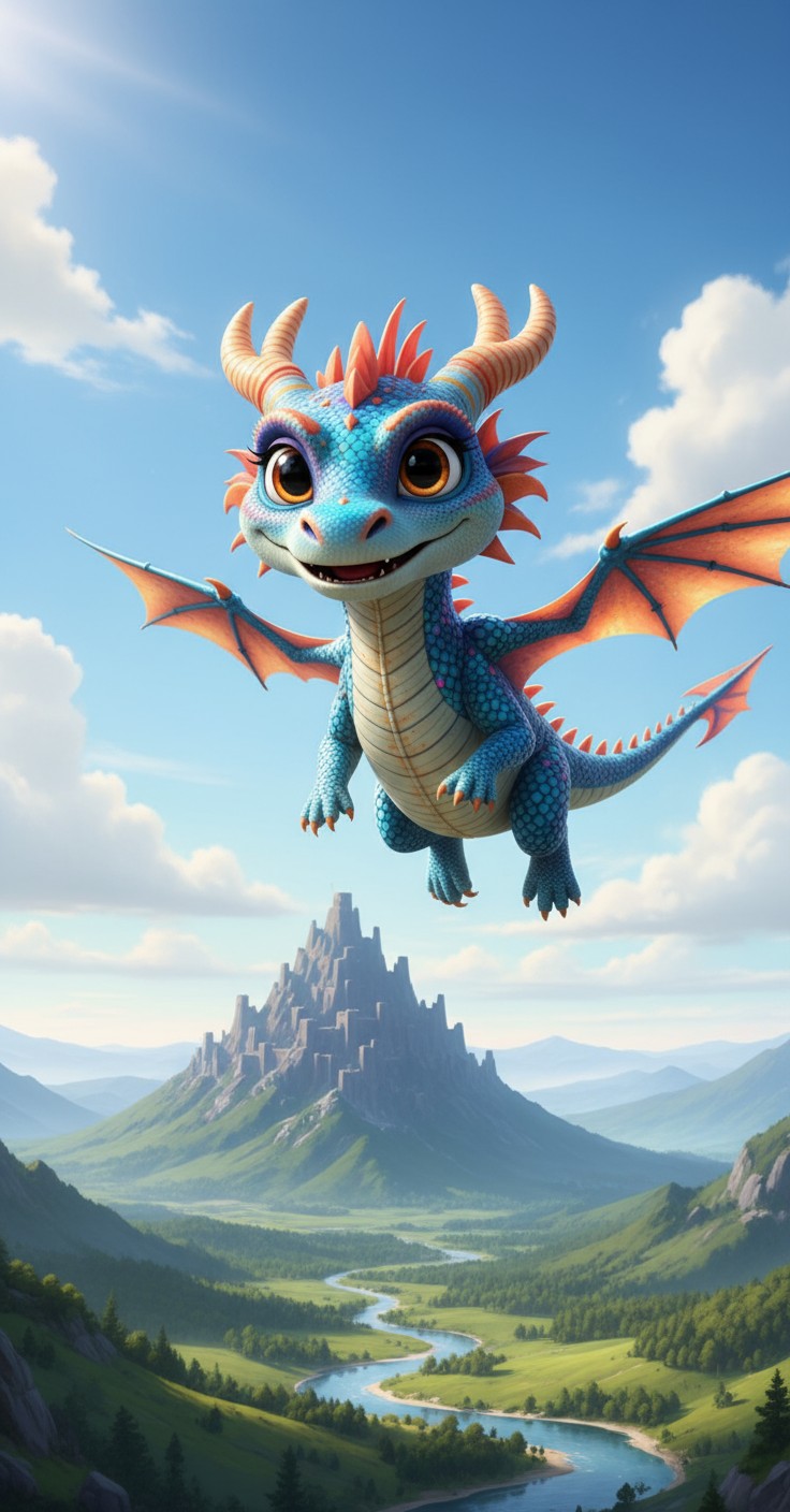 The Tale of Draco: The Enchanted Dragon with Amber Eyes